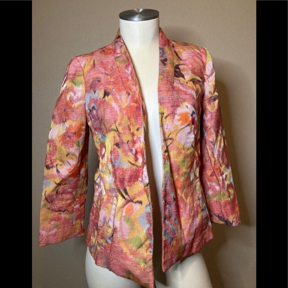 Banana Republic Blazer Pink Watercolor  Size 0